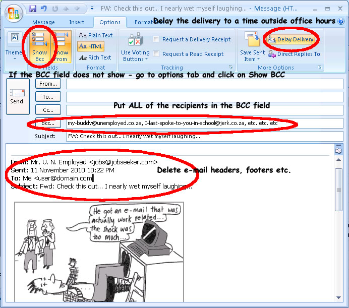 funny e-mails. Howto forward funny e-mails